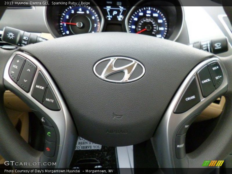 Sparkling Ruby / Beige 2013 Hyundai Elantra GLS