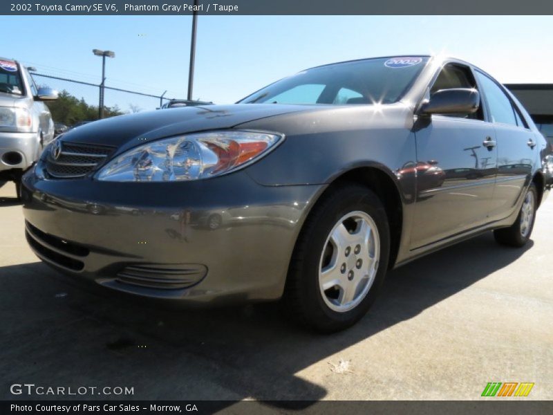 Phantom Gray Pearl / Taupe 2002 Toyota Camry SE V6
