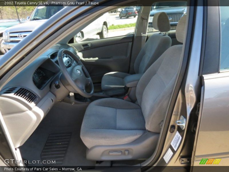 Phantom Gray Pearl / Taupe 2002 Toyota Camry SE V6