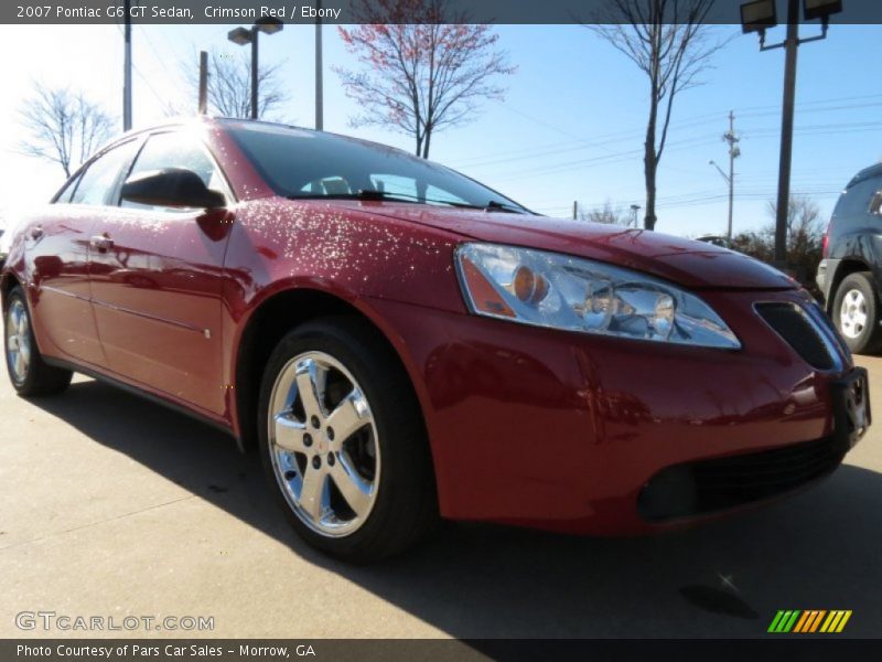 Crimson Red / Ebony 2007 Pontiac G6 GT Sedan