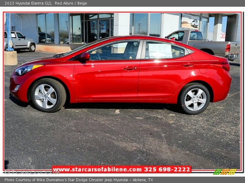Red Allure / Beige 2013 Hyundai Elantra GLS