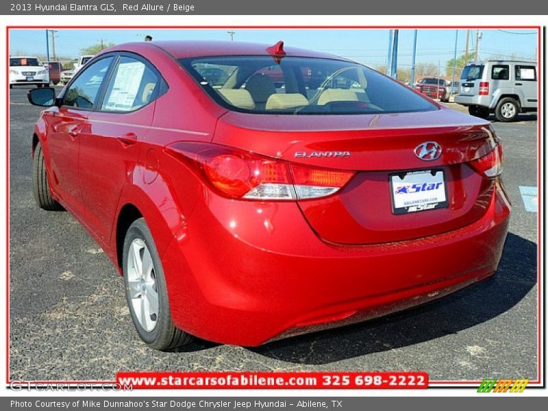 Red Allure / Beige 2013 Hyundai Elantra GLS