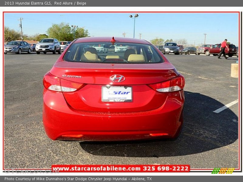 Red Allure / Beige 2013 Hyundai Elantra GLS