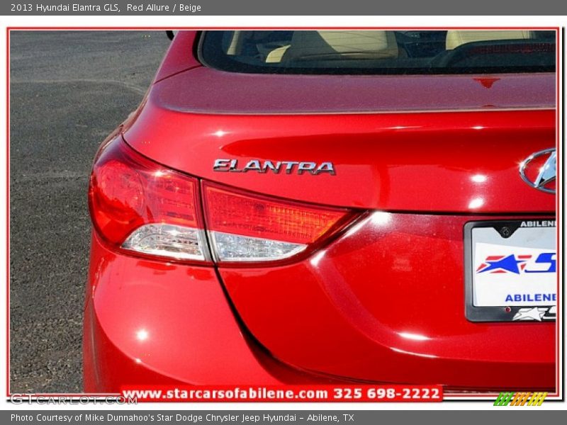 Red Allure / Beige 2013 Hyundai Elantra GLS