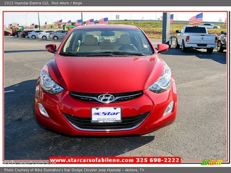 Red Allure / Beige 2013 Hyundai Elantra GLS