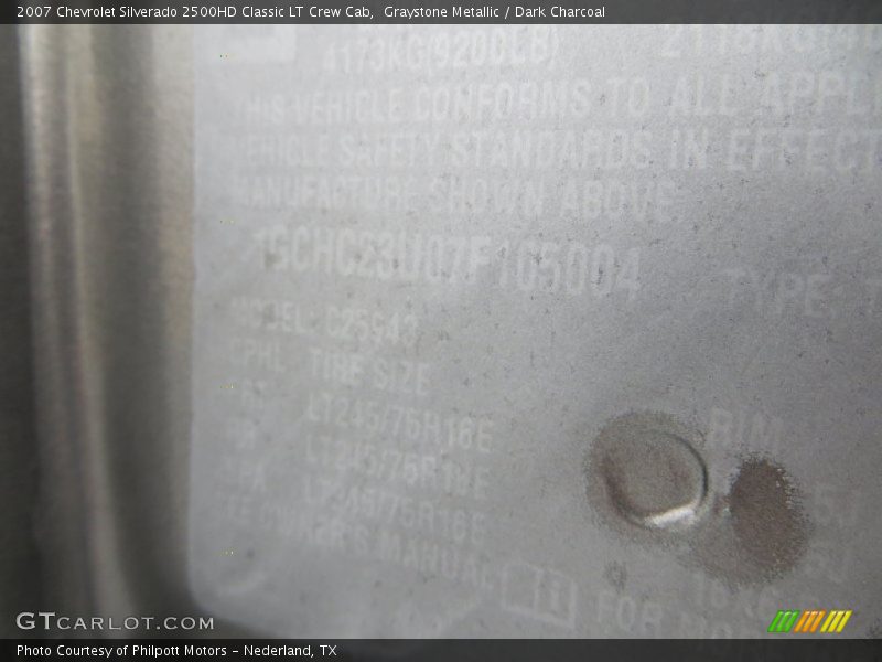 Graystone Metallic / Dark Charcoal 2007 Chevrolet Silverado 2500HD Classic LT Crew Cab