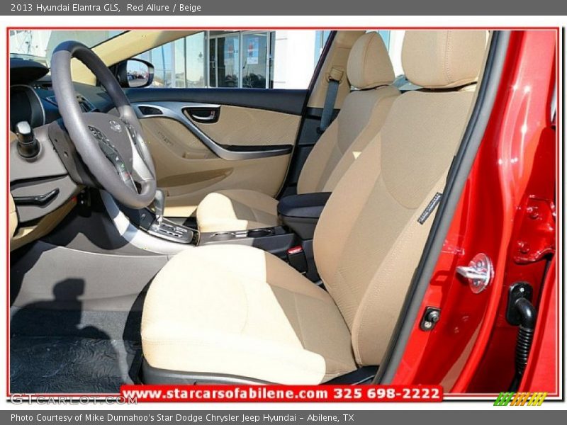 Red Allure / Beige 2013 Hyundai Elantra GLS