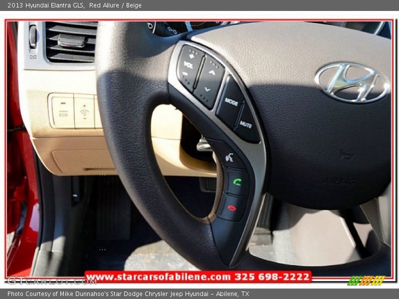 Red Allure / Beige 2013 Hyundai Elantra GLS