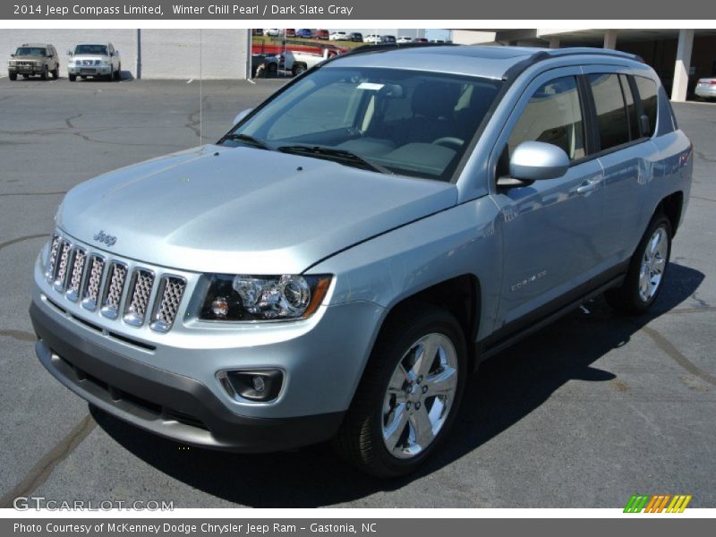 Winter Chill Pearl / Dark Slate Gray 2014 Jeep Compass Limited