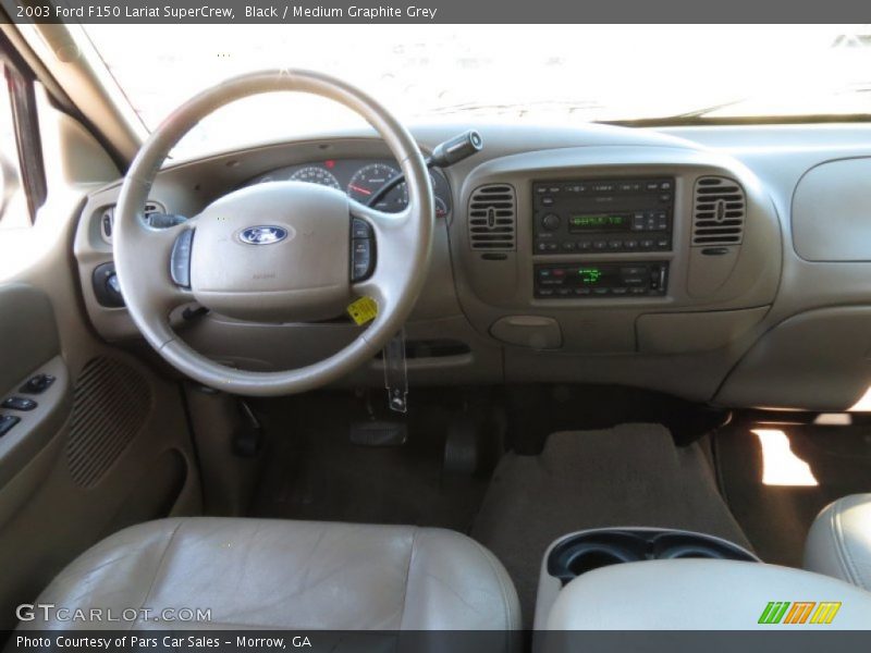 Black / Medium Graphite Grey 2003 Ford F150 Lariat SuperCrew