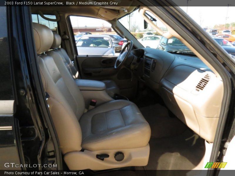 Black / Medium Graphite Grey 2003 Ford F150 Lariat SuperCrew