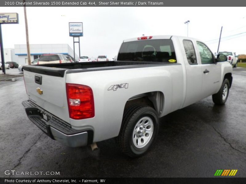 Sheer Silver Metallic / Dark Titanium 2010 Chevrolet Silverado 1500 Extended Cab 4x4