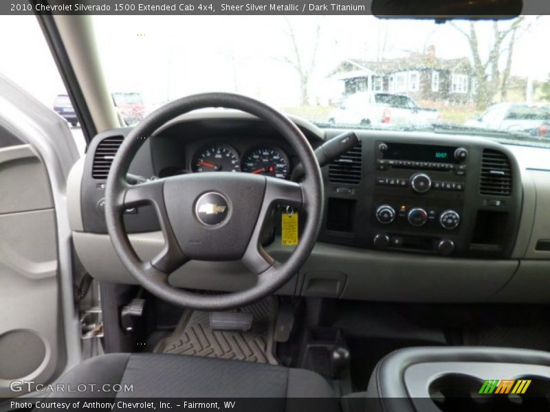 Sheer Silver Metallic / Dark Titanium 2010 Chevrolet Silverado 1500 Extended Cab 4x4