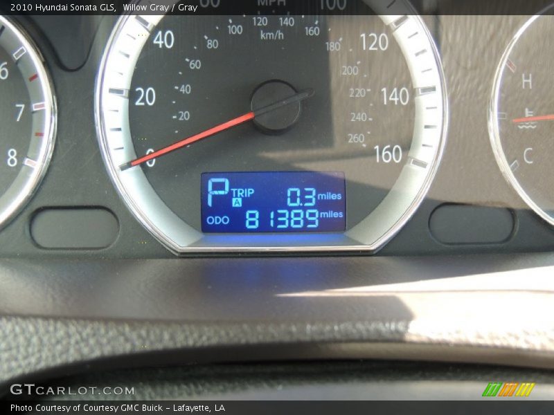 Willow Gray / Gray 2010 Hyundai Sonata GLS