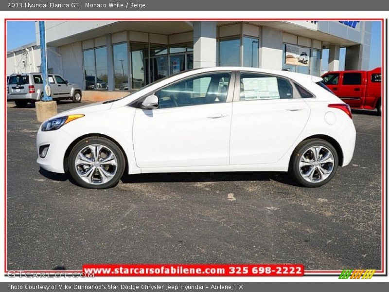 Monaco White / Beige 2013 Hyundai Elantra GT