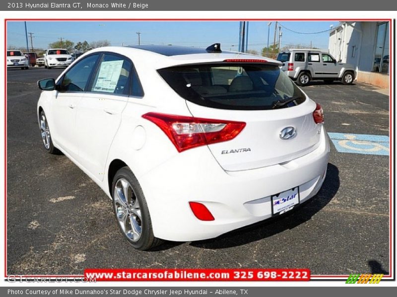 Monaco White / Beige 2013 Hyundai Elantra GT