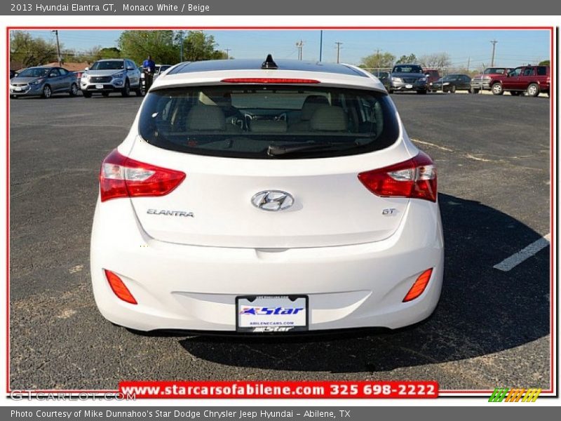 Monaco White / Beige 2013 Hyundai Elantra GT