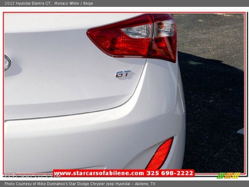 Monaco White / Beige 2013 Hyundai Elantra GT