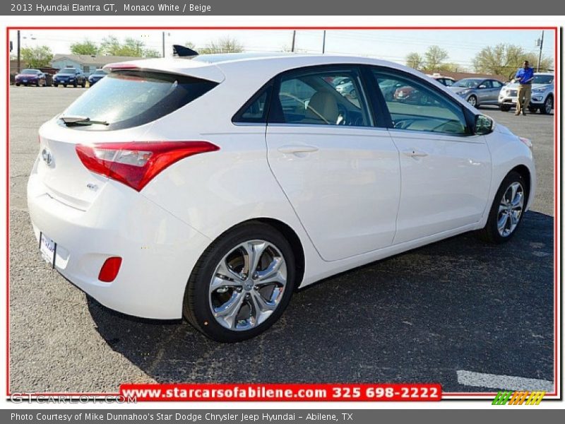 Monaco White / Beige 2013 Hyundai Elantra GT