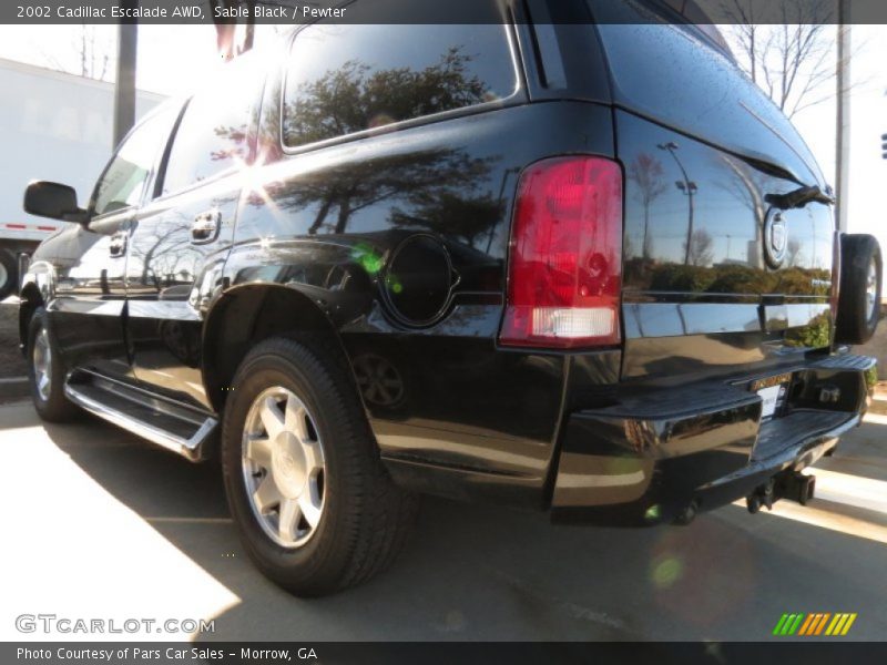 Sable Black / Pewter 2002 Cadillac Escalade AWD