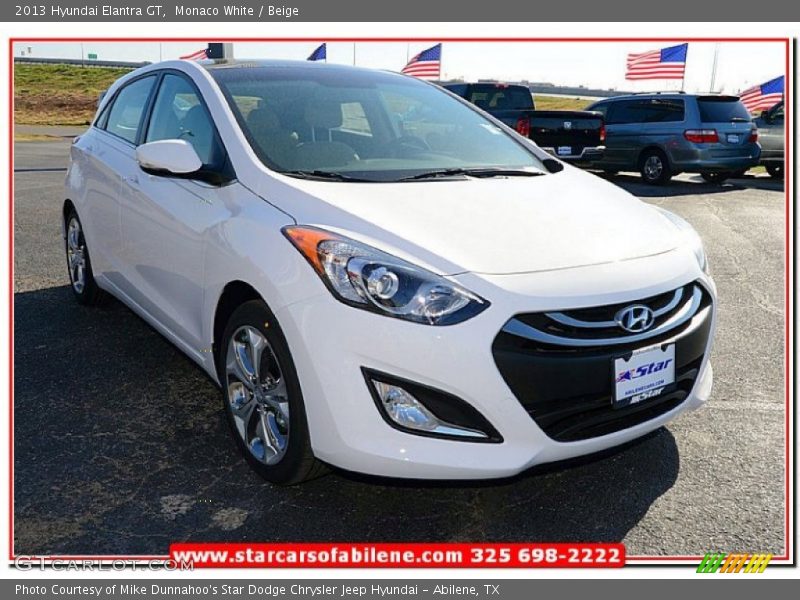 Monaco White / Beige 2013 Hyundai Elantra GT