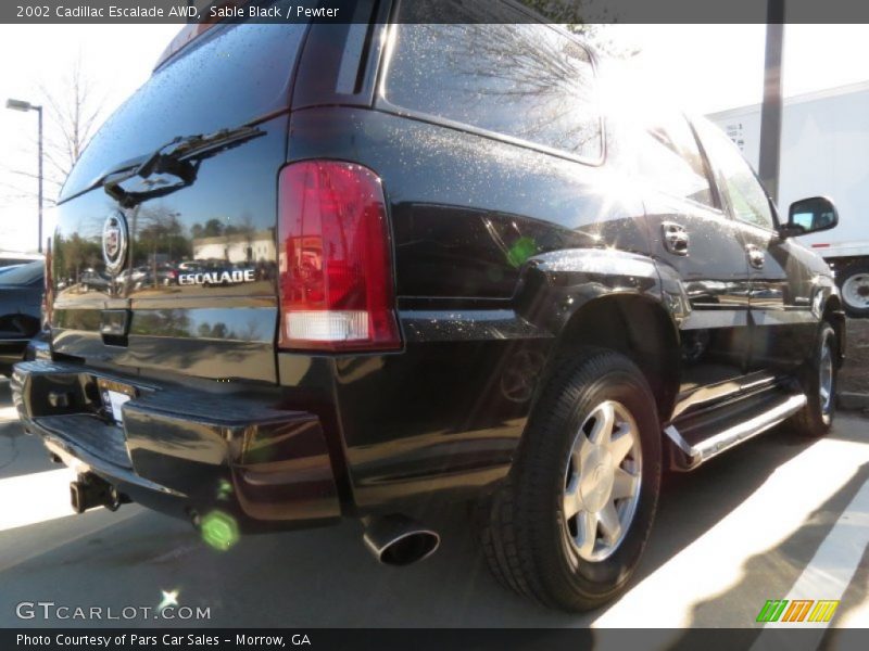 Sable Black / Pewter 2002 Cadillac Escalade AWD