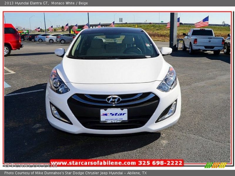 Monaco White / Beige 2013 Hyundai Elantra GT