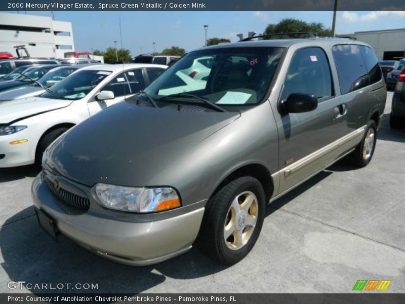Spruce Green Metallic / Golden Mink 2000 Mercury Villager Estate
