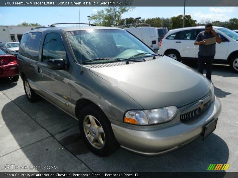 Spruce Green Metallic / Golden Mink 2000 Mercury Villager Estate