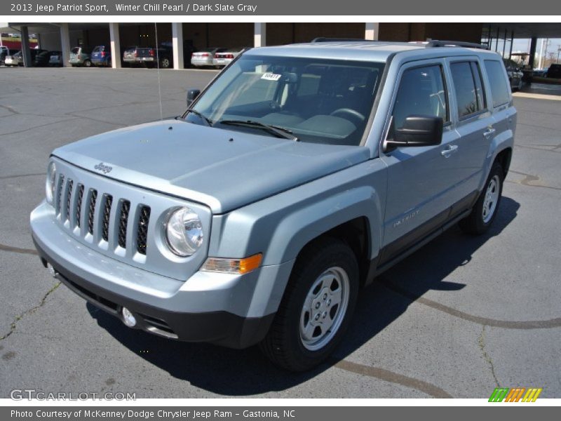 Winter Chill Pearl / Dark Slate Gray 2013 Jeep Patriot Sport