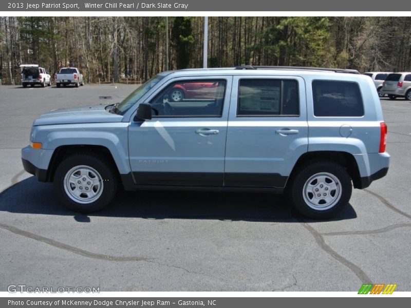 Winter Chill Pearl / Dark Slate Gray 2013 Jeep Patriot Sport