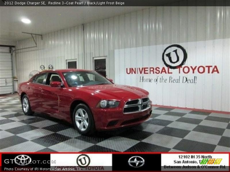 Redline 3-Coat Pearl / Black/Light Frost Beige 2012 Dodge Charger SE