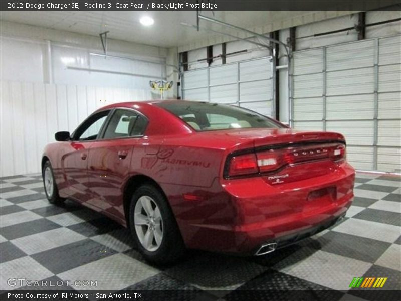 Redline 3-Coat Pearl / Black/Light Frost Beige 2012 Dodge Charger SE
