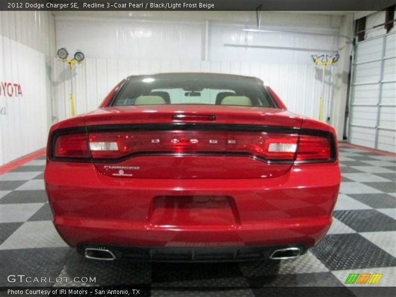 Redline 3-Coat Pearl / Black/Light Frost Beige 2012 Dodge Charger SE