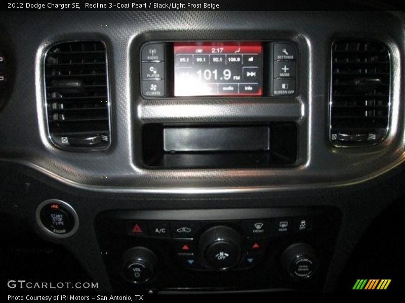 Redline 3-Coat Pearl / Black/Light Frost Beige 2012 Dodge Charger SE
