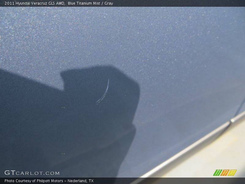 Blue Titanium Mist / Gray 2011 Hyundai Veracruz GLS AWD