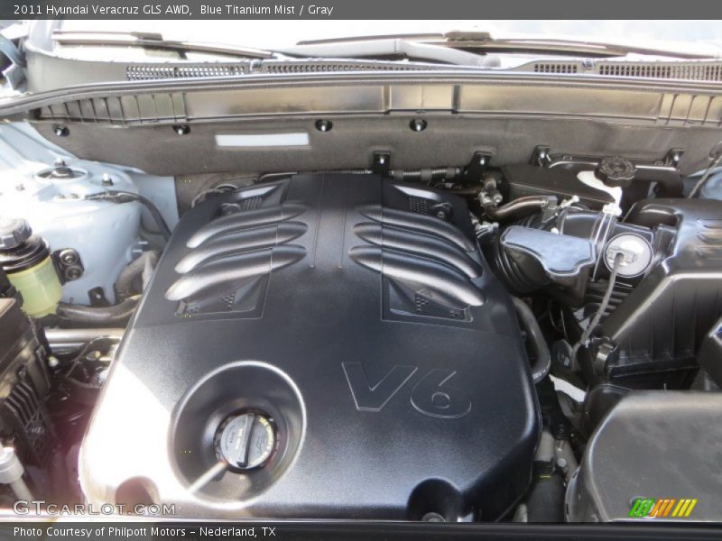 Blue Titanium Mist / Gray 2011 Hyundai Veracruz GLS AWD