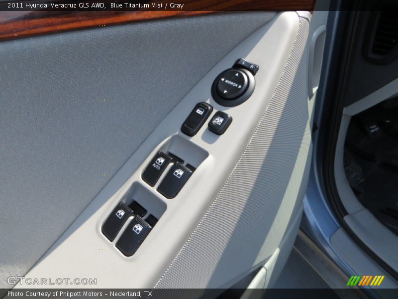 Blue Titanium Mist / Gray 2011 Hyundai Veracruz GLS AWD