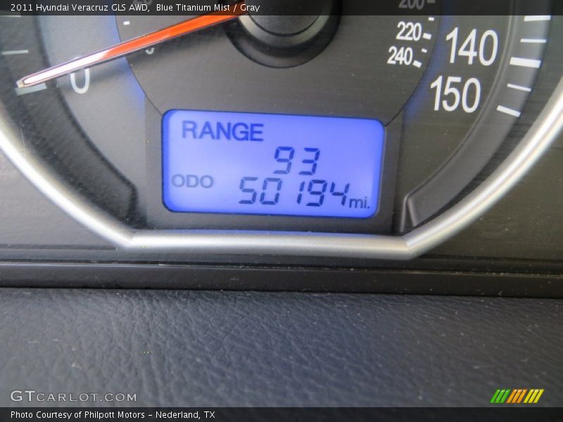 Blue Titanium Mist / Gray 2011 Hyundai Veracruz GLS AWD