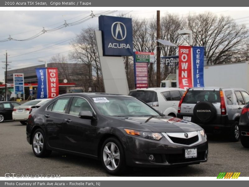 Grigio Metallic / Taupe 2010 Acura TSX Sedan