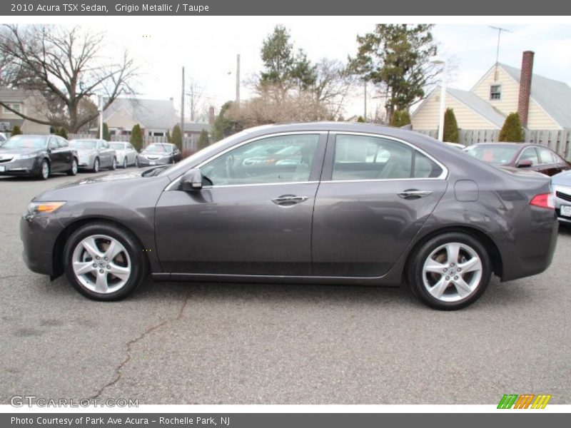 Grigio Metallic / Taupe 2010 Acura TSX Sedan
