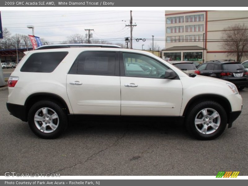 White Diamond Tricoat / Ebony 2009 GMC Acadia SLE AWD