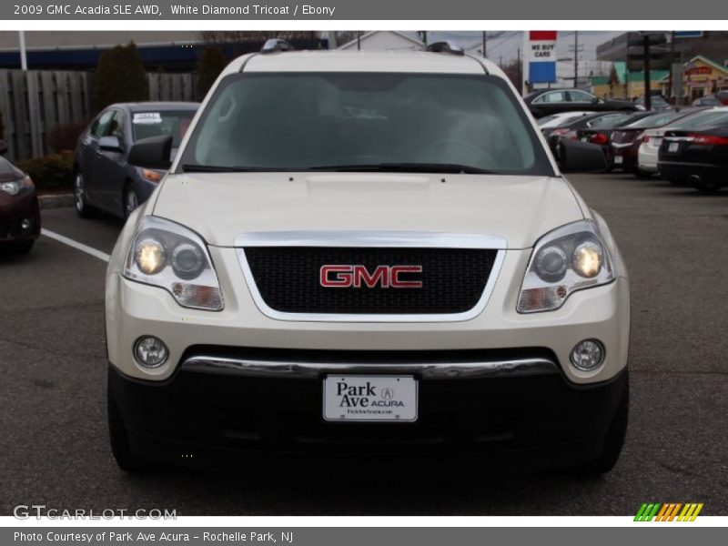 White Diamond Tricoat / Ebony 2009 GMC Acadia SLE AWD