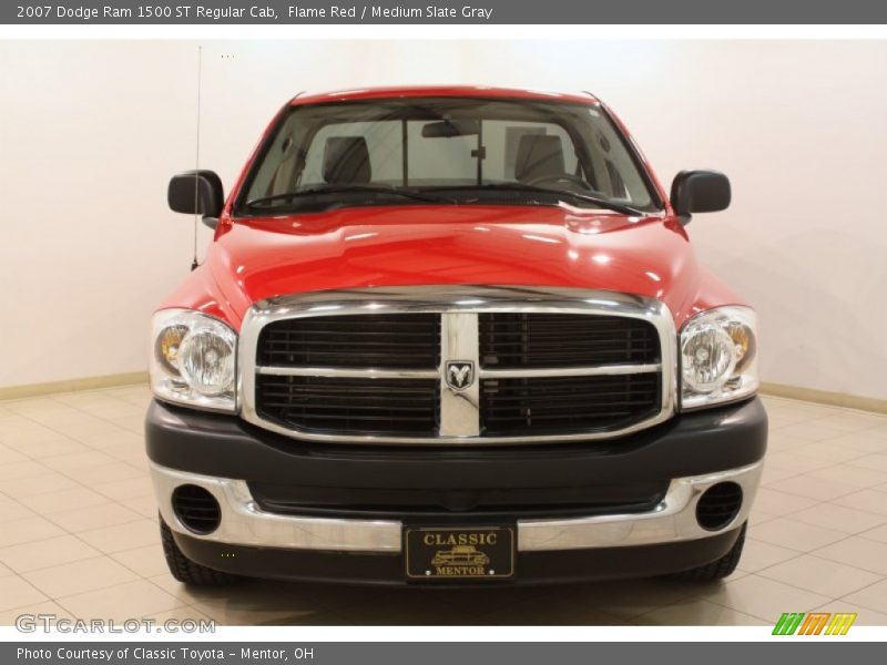 Flame Red / Medium Slate Gray 2007 Dodge Ram 1500 ST Regular Cab