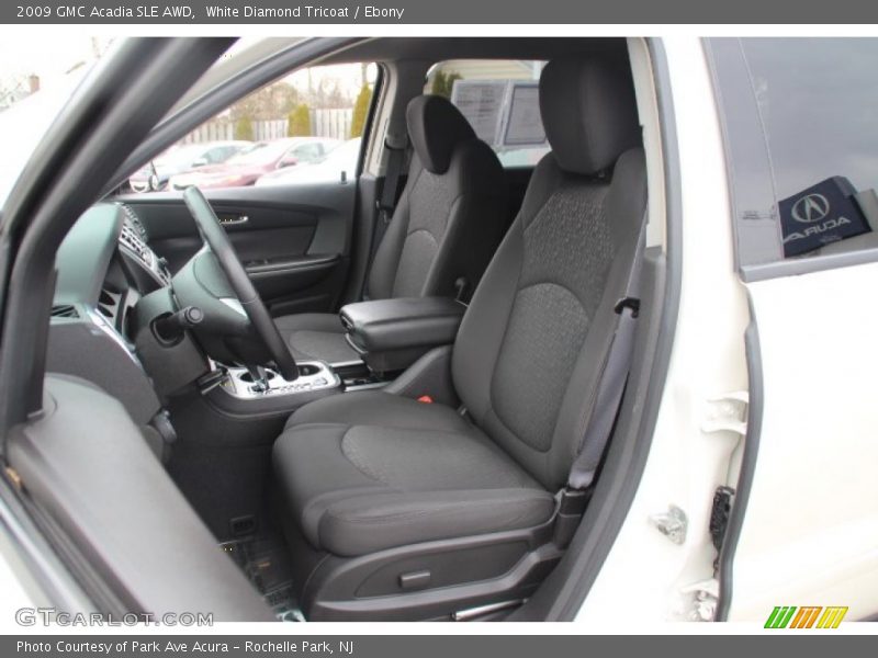 White Diamond Tricoat / Ebony 2009 GMC Acadia SLE AWD