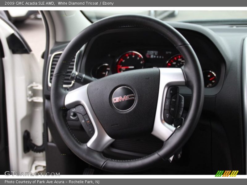 White Diamond Tricoat / Ebony 2009 GMC Acadia SLE AWD