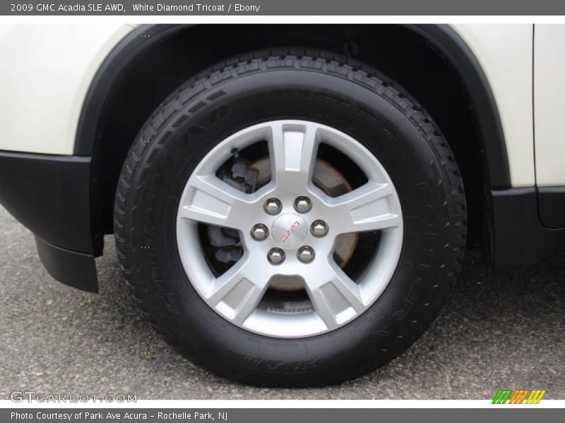 White Diamond Tricoat / Ebony 2009 GMC Acadia SLE AWD