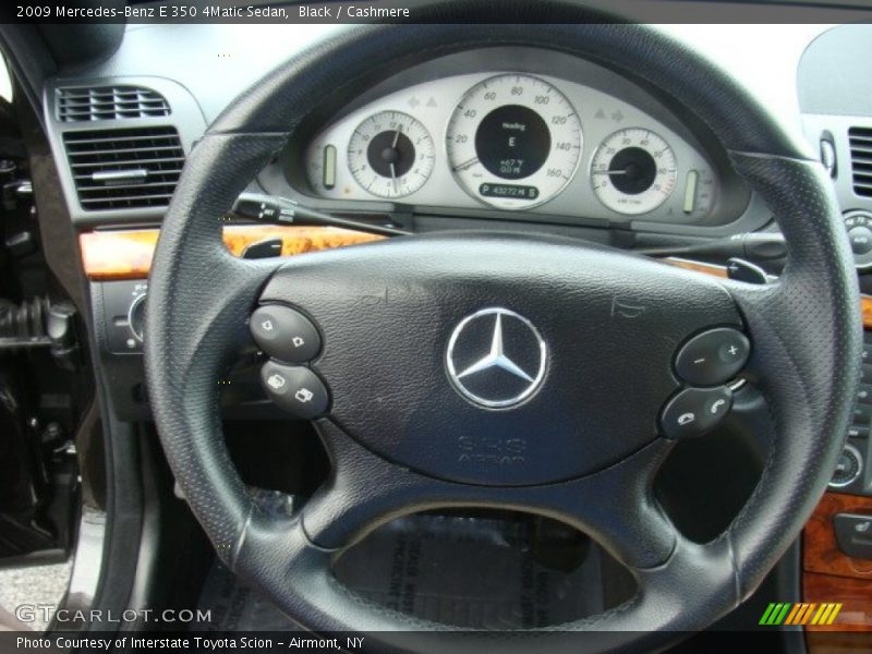 Black / Cashmere 2009 Mercedes-Benz E 350 4Matic Sedan