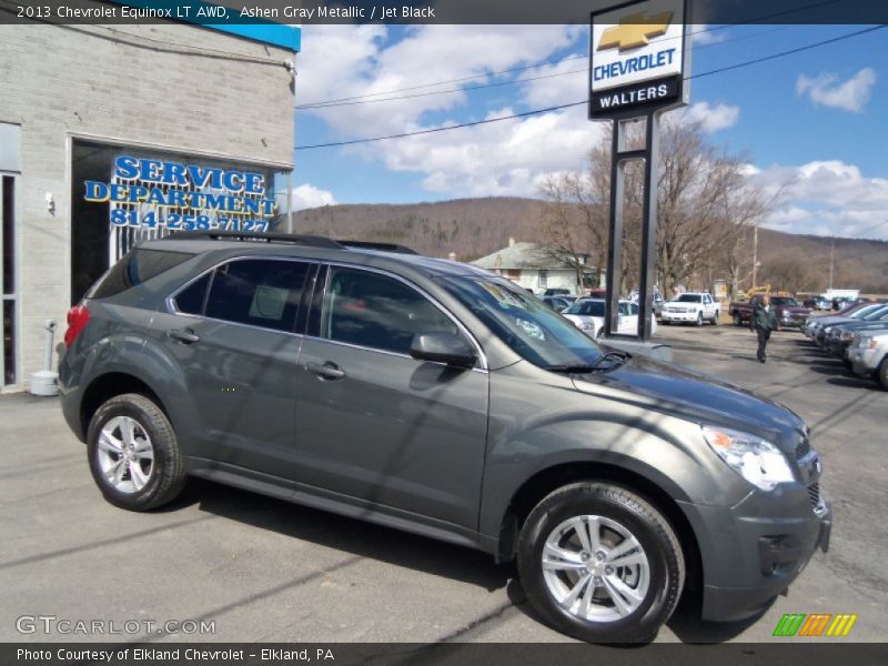 Ashen Gray Metallic / Jet Black 2013 Chevrolet Equinox LT AWD