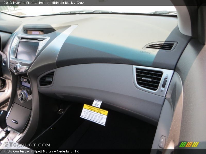 Midnight Black / Gray 2013 Hyundai Elantra Limited